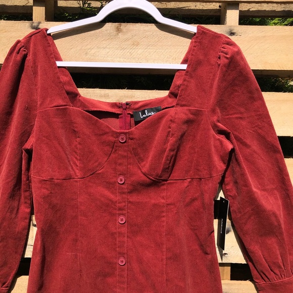 Lulus red long sleeve dress - Picture 2 of 4
